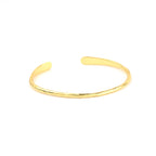 Hammered Metal Open Cuff Adjustable Bangles - La Vitá Jewels