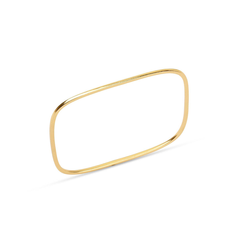 Square shape Plain Metal Bangle Bracelets - La Vitá Jewels