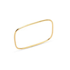 Square shape Plain Metal Bangle Bracelets - La Vitá Jewels