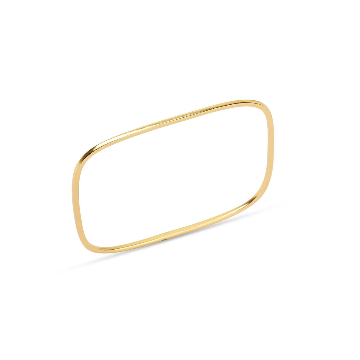 Square shape Plain Metal Bangle Bracelets - La Vitá Jewels