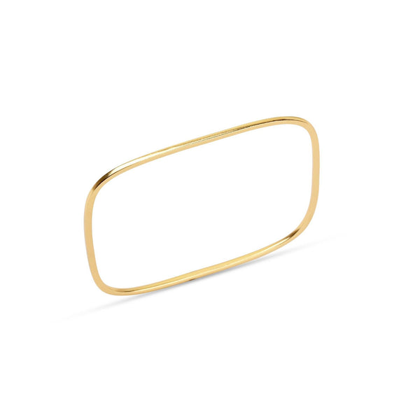 Square shape Plain Metal Bangle Bracelets - La Vitá Jewels