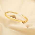 Custom Letter Open Cuff Bangle Bracelets - La Vitá Jewels