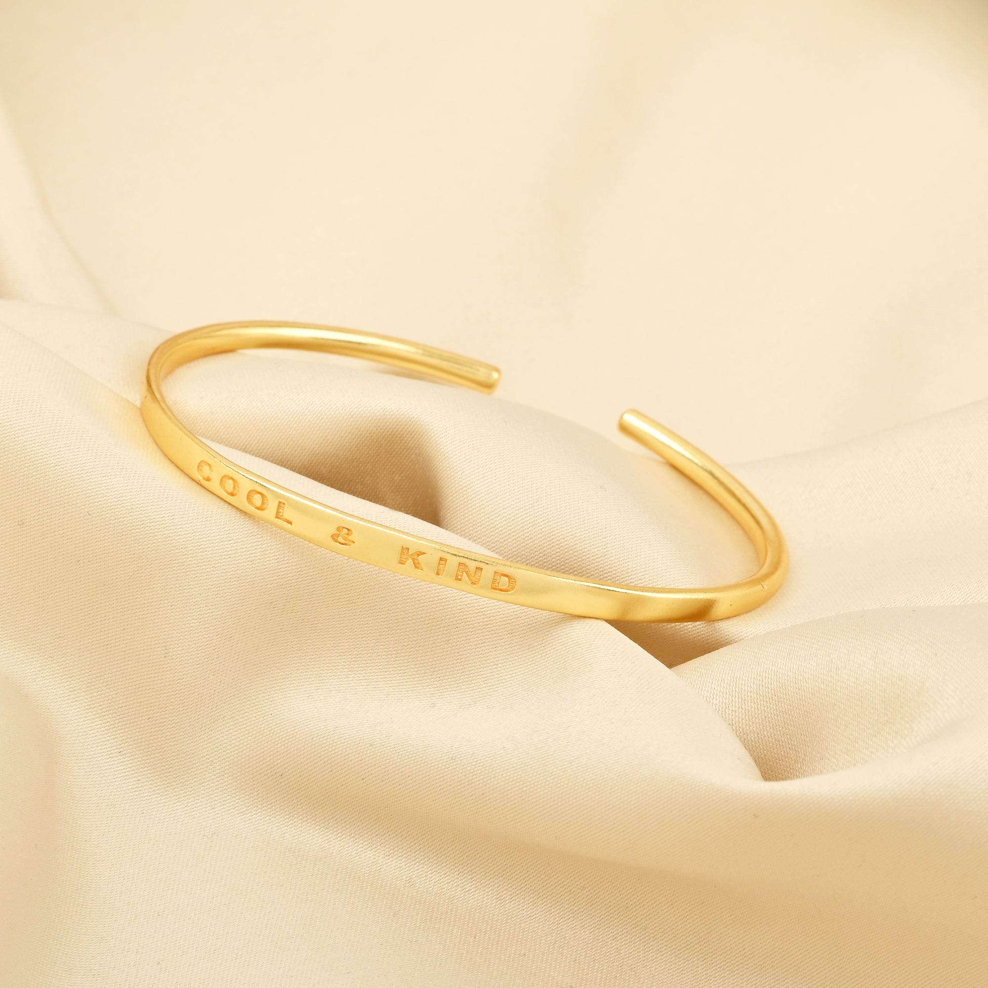 Custom Letter Open Cuff Bangle Bracelets - La Vitá Jewels