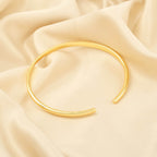 Custom Letter Open Cuff Bangle Bracelets - La Vitá Jewels