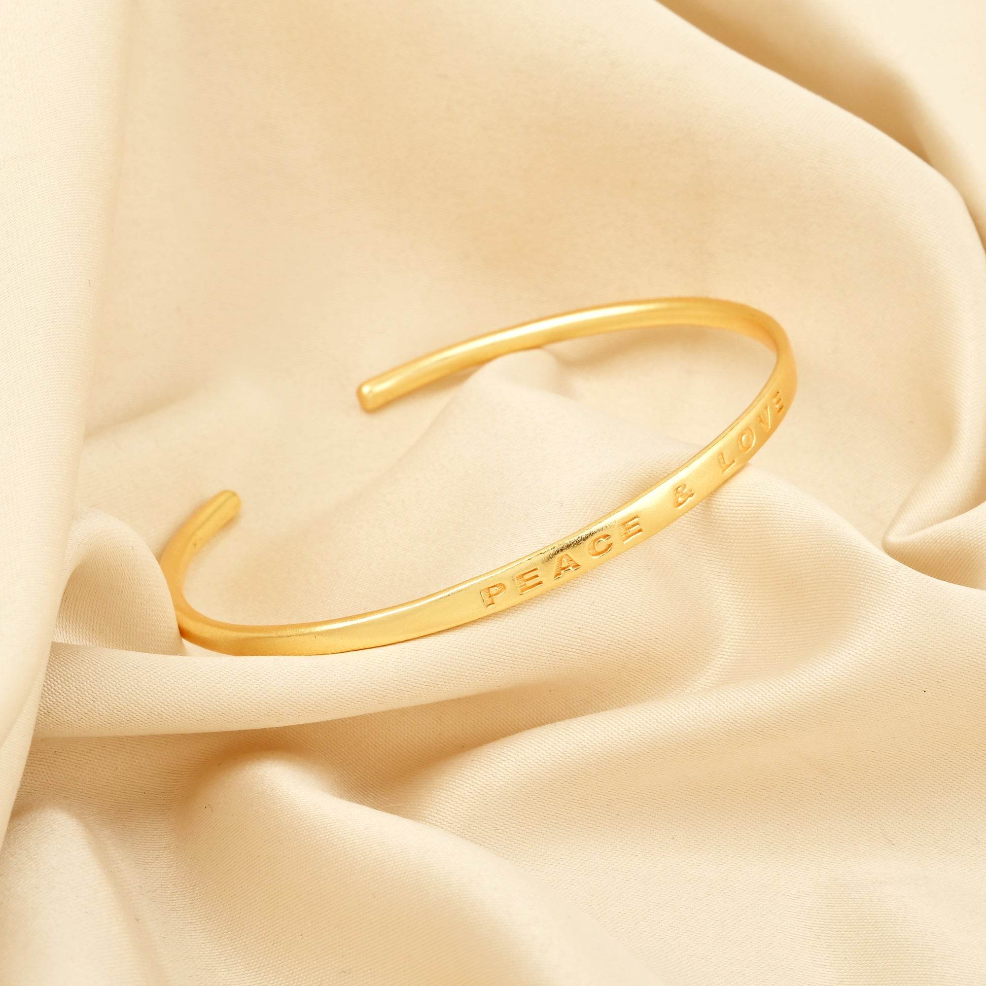 Custom Letter Open Cuff Bangle Bracelets - La Vitá Jewels