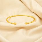 Open Cuff Hammered Metal Bangle Bracelets - La Vitá Jewels