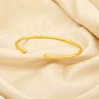 Open Cuff Hammered Metal Bangle Bracelets - La Vitá Jewels