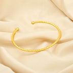 Open Cuff Hammered Metal Bangle Bracelets - La Vitá Jewels