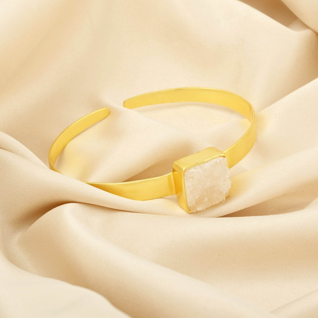 Druzy Gemstone Adjustable Bangles - La Vitá Jewels