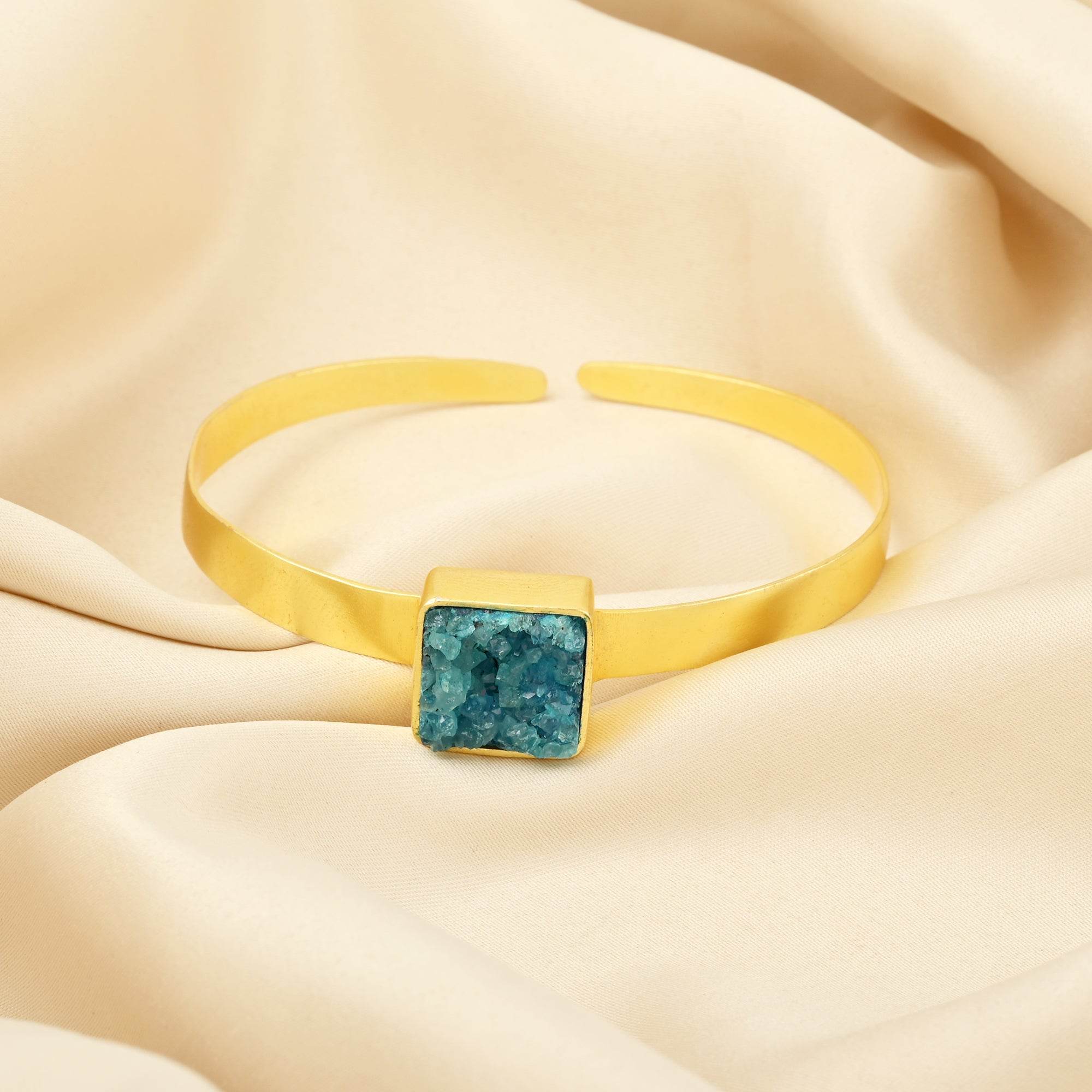 Druzy Gemstone Adjustable Bangles - La Vitá Jewels