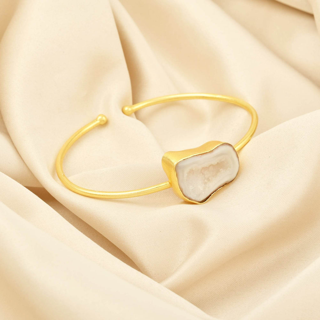 Druzy Gemstone Adjustable Bangles - La Vitá Jewels