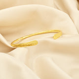 Hammered Metal Open Cuff Adjustable Bangles