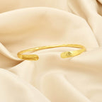 Hammered Metal Open Cuff Adjustable Bangles - La Vitá Jewels