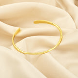 Hammered Metal Open Cuff Adjustable Bangles