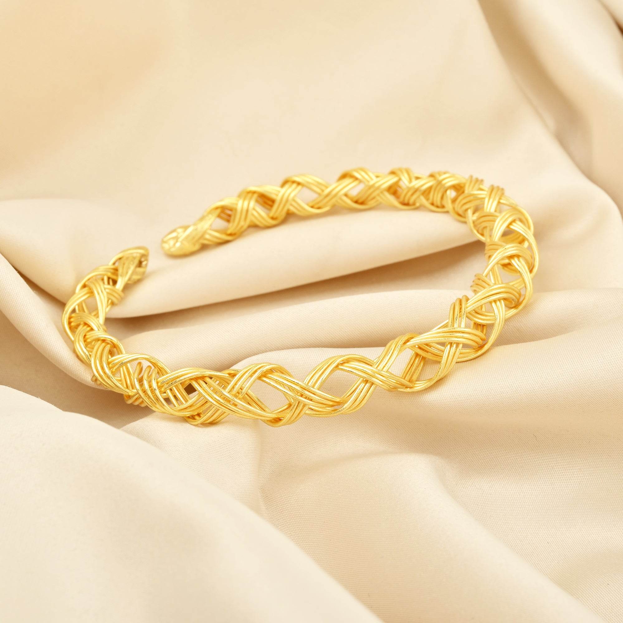 Open Cuff Adjustable Bangles - La Vitá Jewels