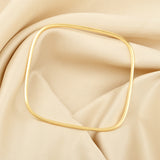 Square shape Plain Metal Bangle Bracelets