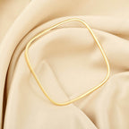 Square shape Plain Metal Bangle Bracelets - La Vitá Jewels