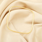 Square shape Plain Metal Bangle Bracelets - La Vitá Jewels