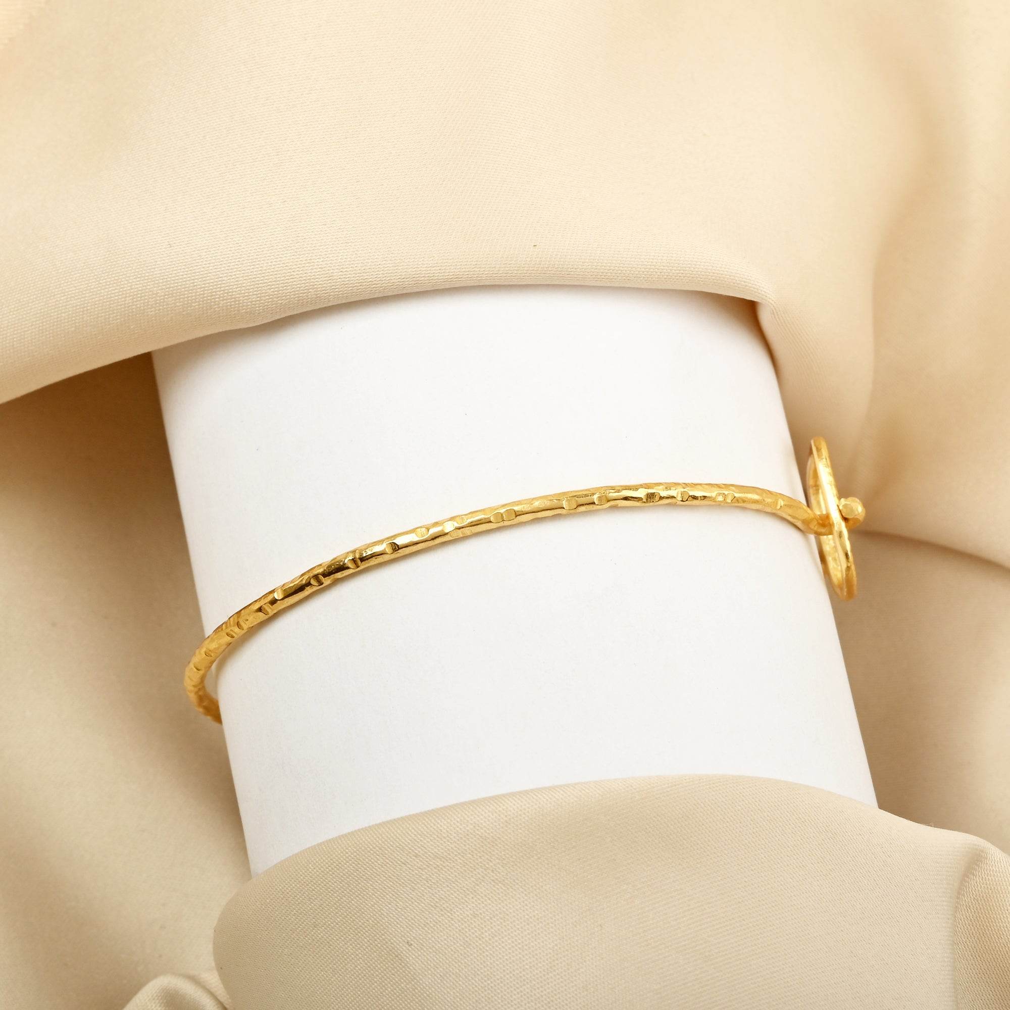 Hammered Bangles Bracelets - La Vitá Jewels