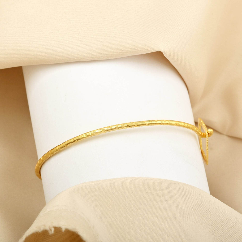 Hammered with Texture Bangle Bracelets - La Vitá Jewels