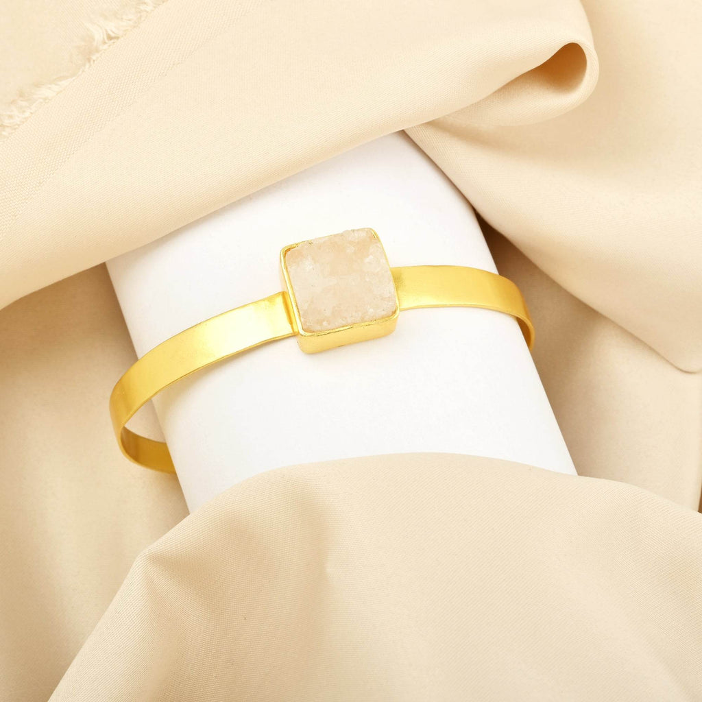 Druzy Gemstone Adjustable Bangles - La Vitá Jewels