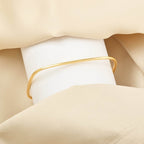 Square shape Plain Metal Bangle Bracelets - La Vitá Jewels
