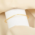 Square shape Plain Metal Bangle Bracelets - La Vitá Jewels