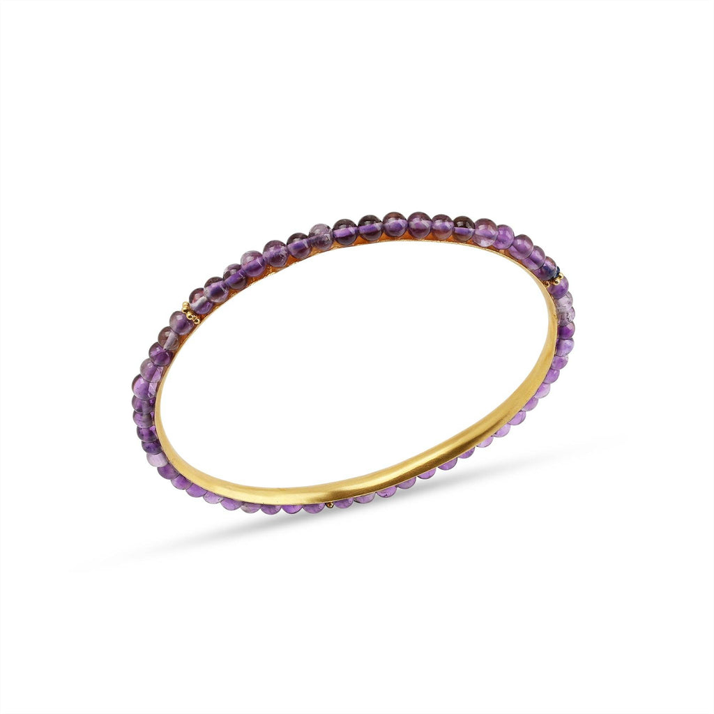 Multi Tourmaline and Amethyst Beads Bangles - La Vitá Jewels