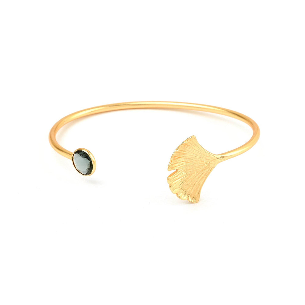 London Blue Topaz Gemstone Adjustable Bangles - La Vitá Jewels