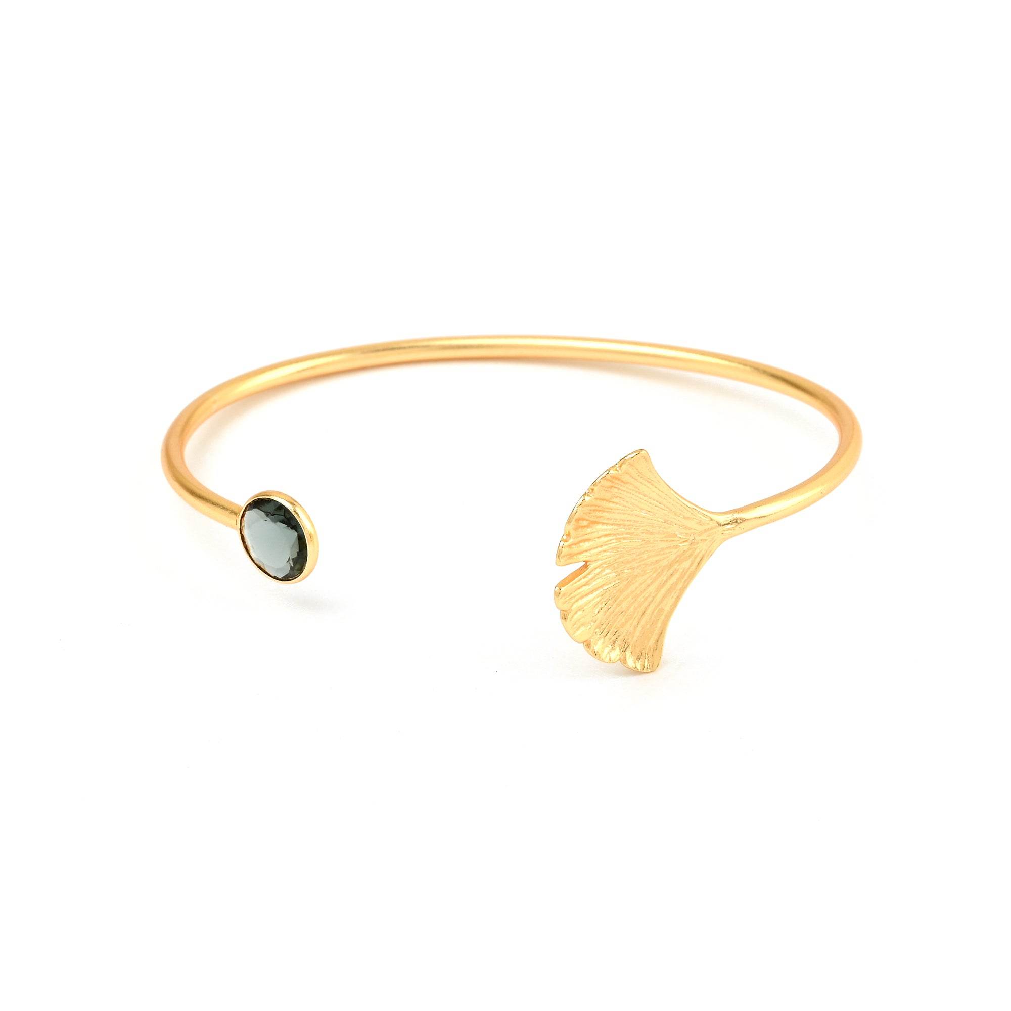 London Blue Topaz Gemstone Adjustable Bangles - La Vitá Jewels