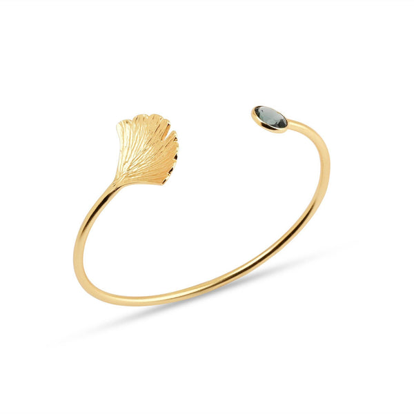 London Blue Topaz Gemstone Adjustable Bangles - La Vitá Jewels