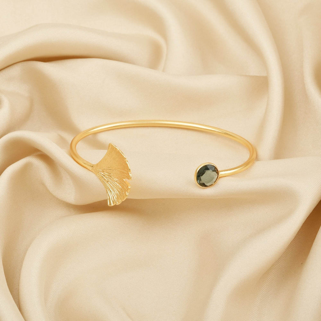 London Blue Topaz Gemstone Adjustable Bangles - La Vitá Jewels
