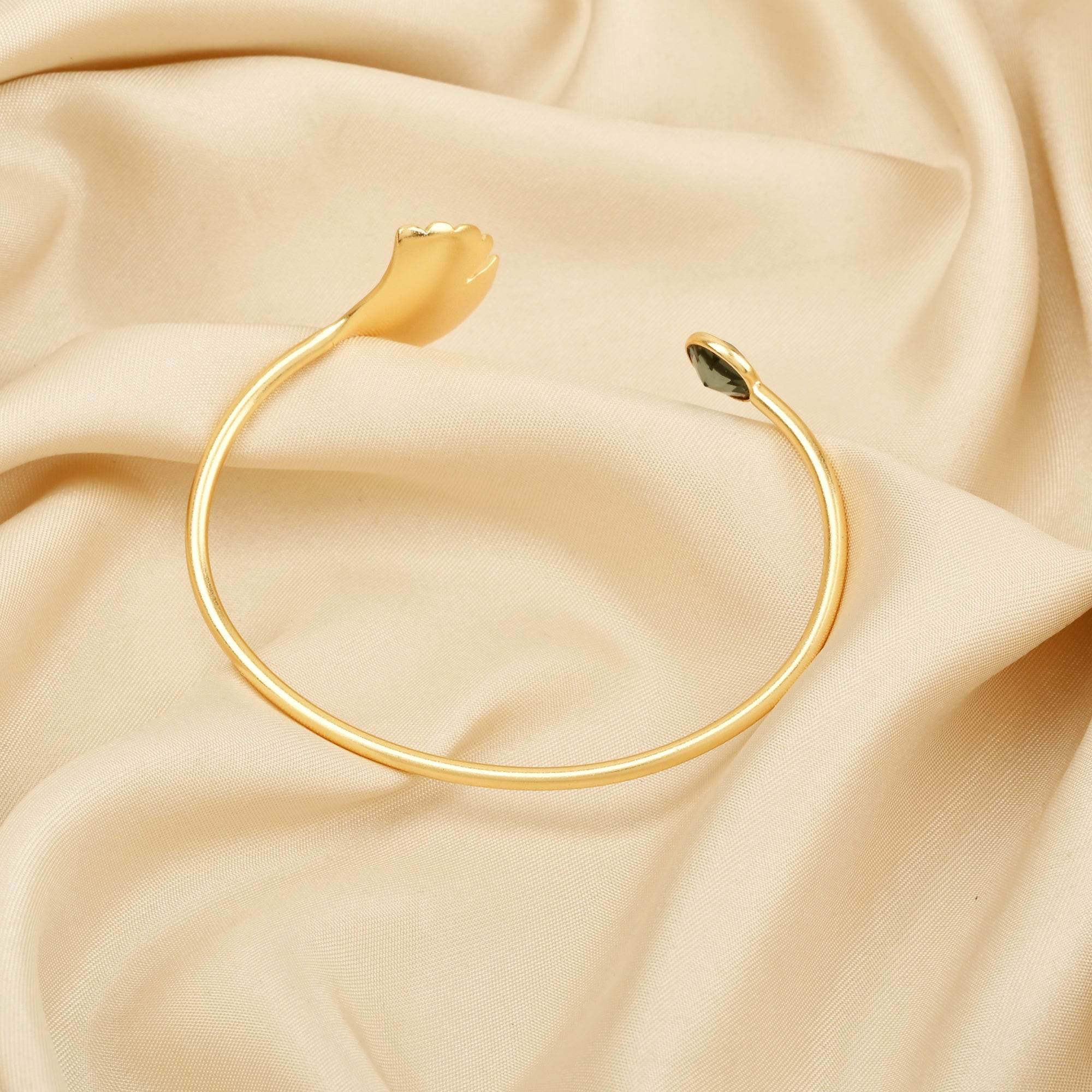 London Blue Topaz Gemstone Adjustable Bangles - La Vitá Jewels
