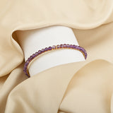 Multi Tourmaline and Amethyst Beads Bangles