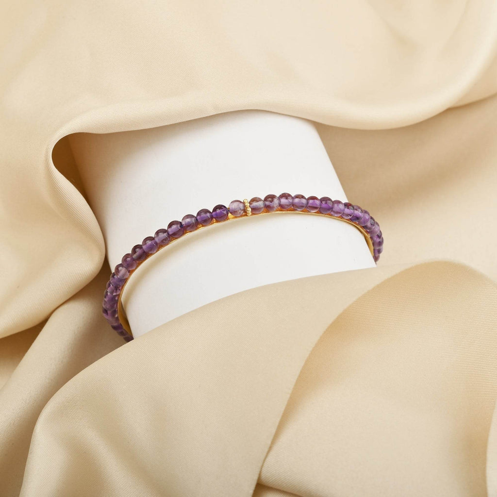 Multi Tourmaline and Amethyst Beads Bangles - La Vitá Jewels
