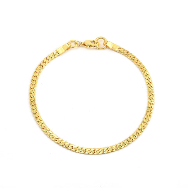 Plain Snake Link Chain Bracelets - La Vitá Jewels