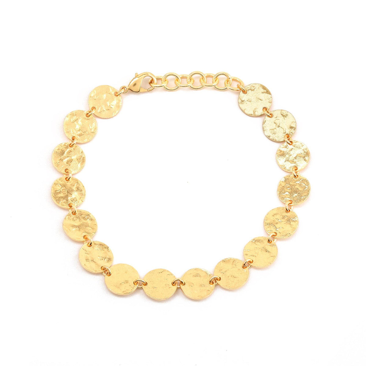 Round Disc Hammered Statement Bracelets - La Vitá Jewels