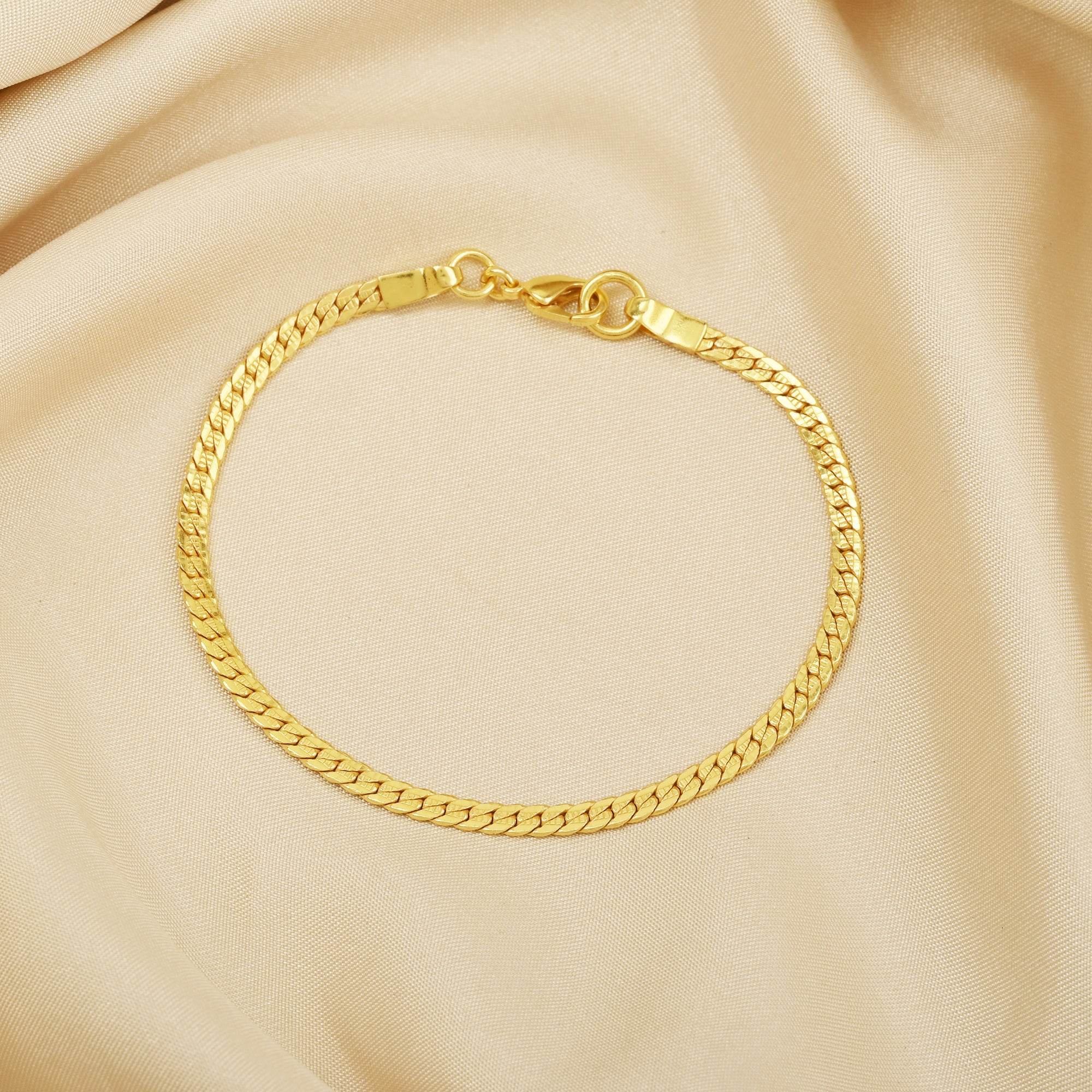 Plain Snake Link Chain Bracelets - La Vitá Jewels