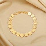 Round Disc Hammered Statement Bracelets