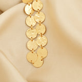 Round Disc Hammered Statement Bracelets
