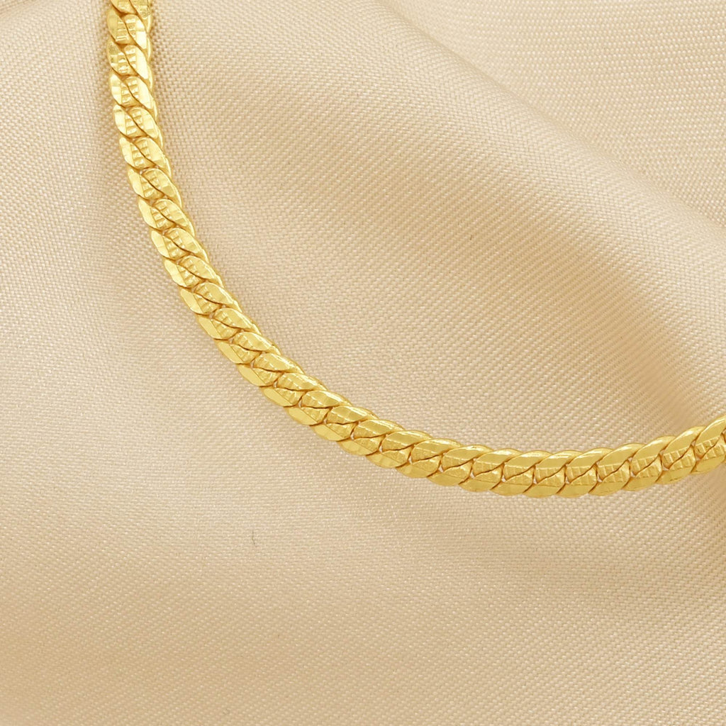 Plain Snake Link Chain Bracelets - La Vitá Jewels
