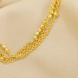 Three Layer Chain with Metal Beads Bracelets