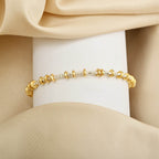 Gold Tone Metal Beads Bracelets - La Vitá Jewels