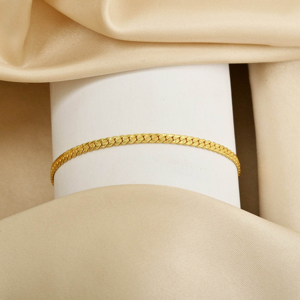 Plain Snake Link Chain Bracelets - La Vitá Jewels