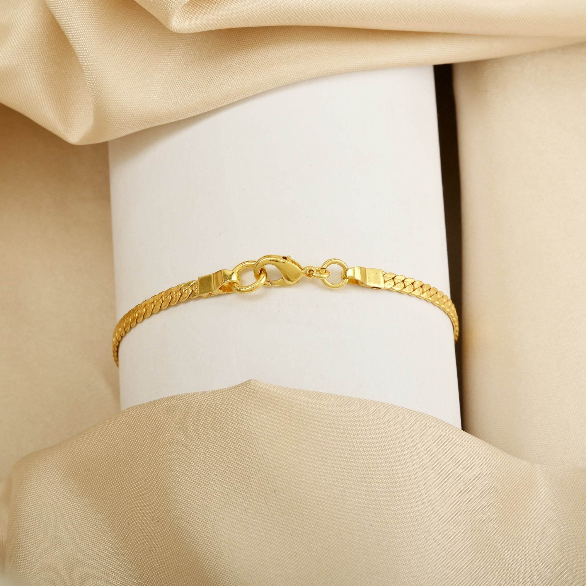 Plain Snake Link Chain Bracelets - La Vitá Jewels