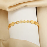 Round Disc Hammered Statement Bracelets