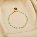 Aqua Chalcy and Labradorite Gemstone Bracelets - La Vitá Jewels