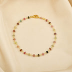 Multi Tourmaline Gemstone Beaded Bracelet - La Vitá Jewels