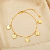 Hammered Round Disc Chain Bracelets