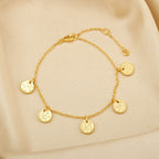 Hammered Round Disc Chain Bracelets - La Vitá Jewels